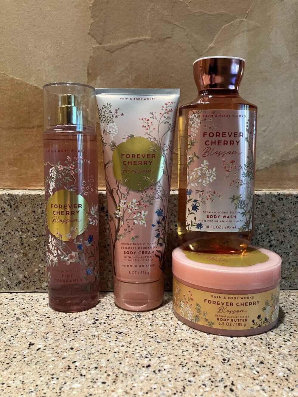 Bath & Body Works Forever Cherry Blossom Set of Body Spray , Body Butter , Etc.!